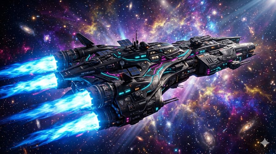Spaceship, standard prompt